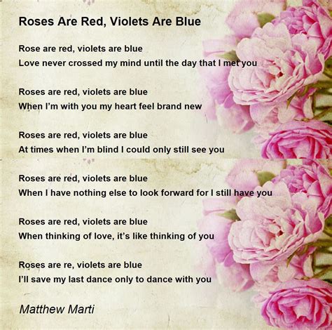 roses are violets are blue|rose are red violets are blue poem.